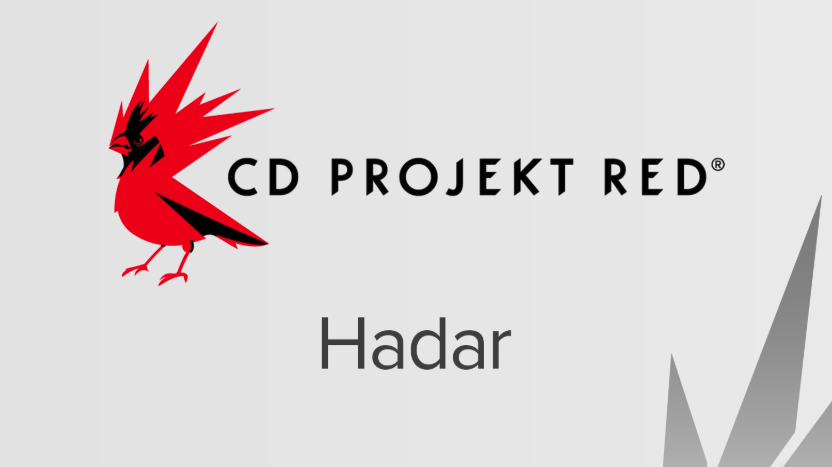 CD Projekt Red logo with a futuristic RPG background.