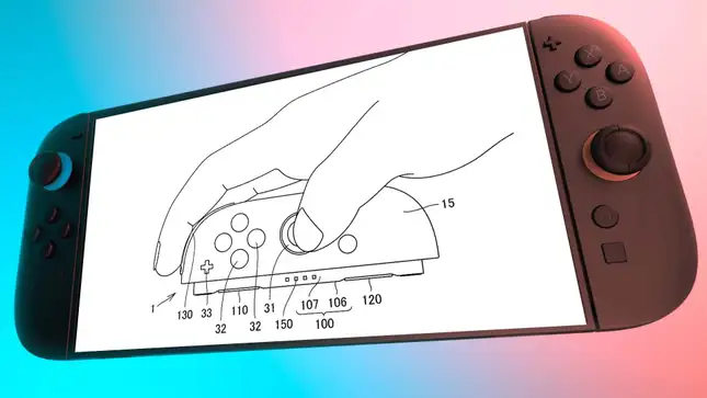 Concept image showcasing potential new features for the Nintendo Switch 2, including a mouse-like interface.