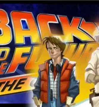 New Back to the Future game teaser poster featuring iconic DeLorean and futuristic setting.