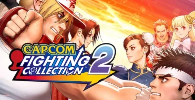 Capcom Fighting Collection game cover featuring classic fighters