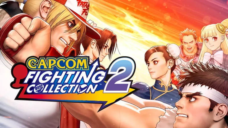 Capcom Fighting Collection game cover featuring classic fighters