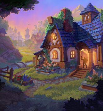 A panoramic view of diverse housing styles in Azeroth