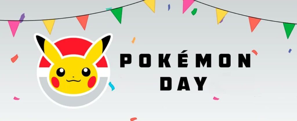 Pokemon Presents February 2025 event teaser with Pikachu silhouette and question mark background.