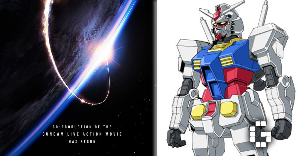 Gundam mechs in action on set for live-action adaptation