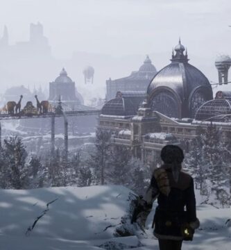 Screenshot from Lies of P: Overture showing the protagonist exploring Krat before the Puppet Frenzy.