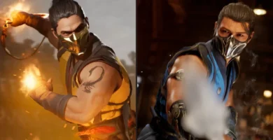 Mortal Kombat 1 gameplay featuring iconic characters like Scorpion and Sub-Zero.