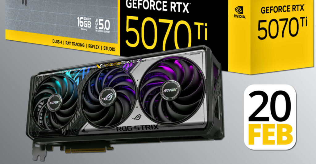 GeForce RTX 5070 Ti graphics card with sleek design and advanced cooling system