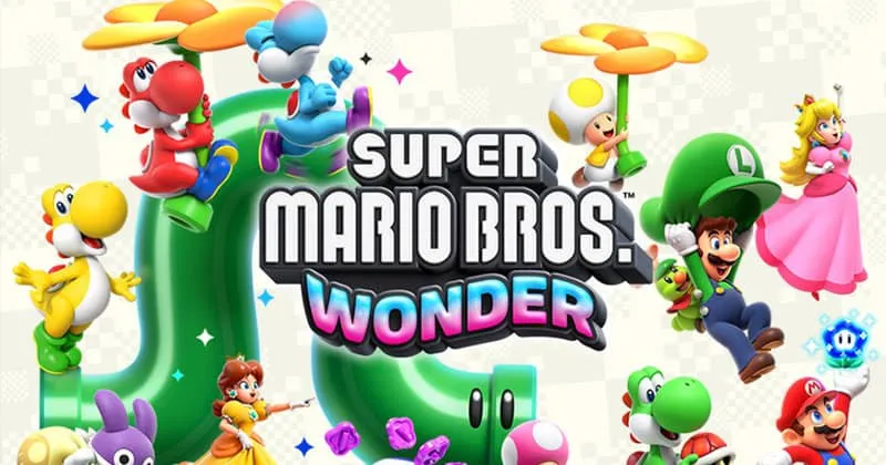 Super Mario Bros. Wonder sequel rumor with Mario and Luigi in a colorful game world.