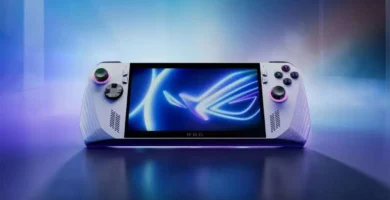 Asus ROG Ally Z1 Extreme gaming handheld on display with a discounted price tag.