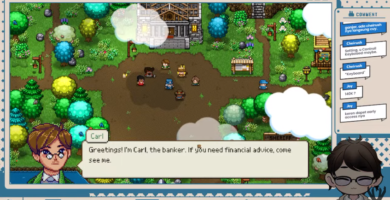 Screenshot of Cattle Country demo gameplay featuring a town scene and NPC interaction.