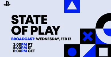 State of Play February 12 event banner with PlayStation logo