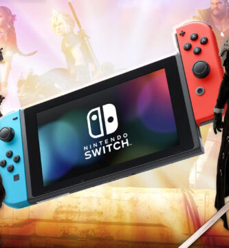 Square Enix logo with Nintendo Switch 2 concept design in the background.