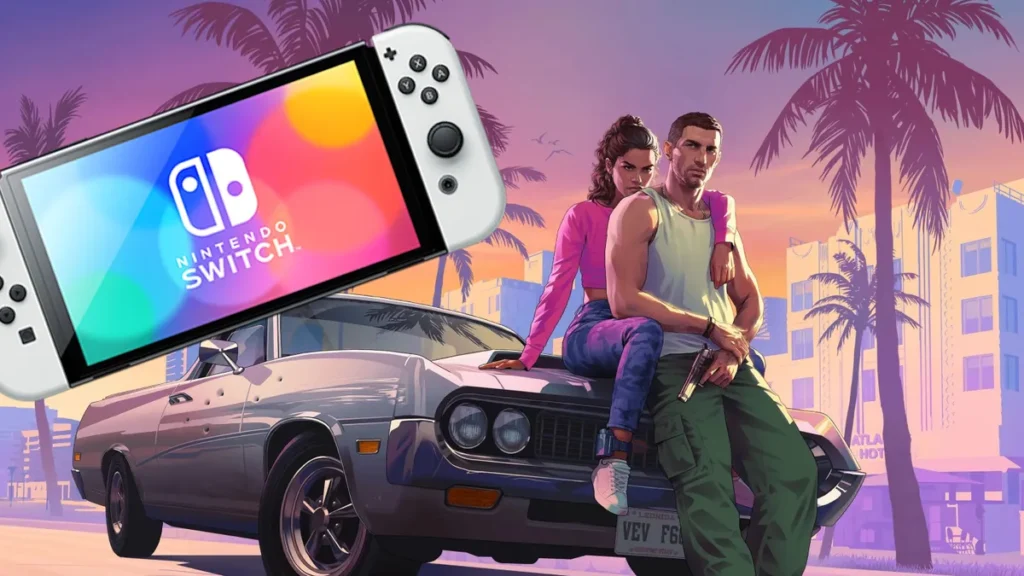 Nintendo Switch 2 concept image with Take-Two games in the background