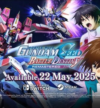 Gundam Seed Battle Destiny Remastered gameplay featuring iconic Mobile Suits in action.
