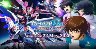 Gundam Seed Battle Destiny Remastered gameplay featuring iconic Mobile Suits in action.