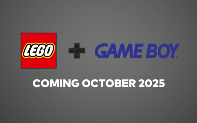 Leaked LEGO Game Boy set featuring a brick-built replica of the classic handheld console.