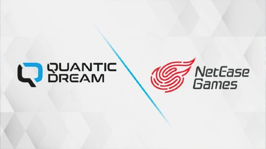 Quantic Dream logo with NetEase logo side by side