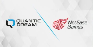 Quantic Dream logo with NetEase logo side by side