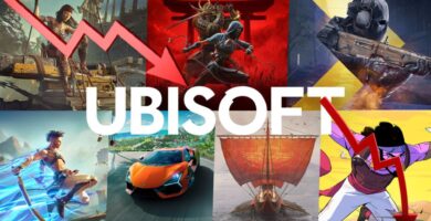 Ubisoft financial report showing revenue decline