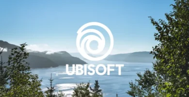 Ubisoft logo with open world and live service games concept