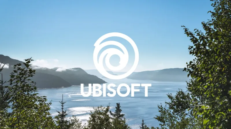 Ubisoft logo with open world and live service games concept