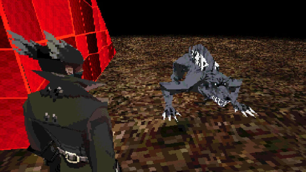 Bloodborne PSX gameplay screenshot showcasing retro PS1-style graphics.