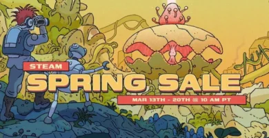 Steam Spring Sale 2025 banner showcasing discounted games and special offers