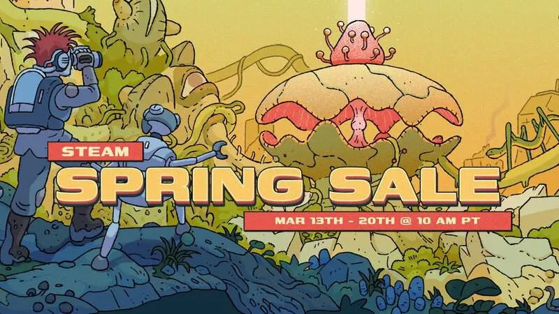 Steam Spring Sale 2025 banner showcasing discounted games and special offers