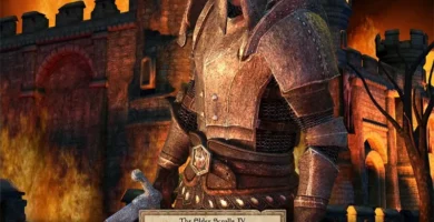 The Elder Scrolls IV: Oblivion Remake promotional concept art with a medieval fantasy landscape.