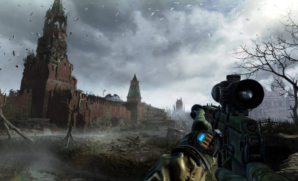 Metro 4 teaser image showcasing a post-apocalyptic cityscape with a lone survivor.