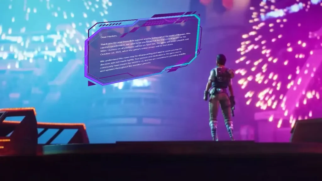Star Wars: Hunters game characters in battle arena before shutdown announcement