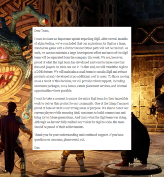 Sigil VTT layoffs with Dungeons and Dragons