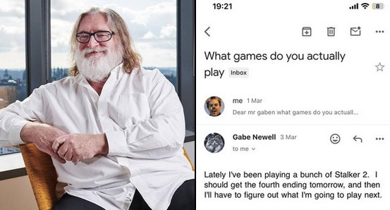 Gabe Newell enjoying STALKER 2 on PC in 2025