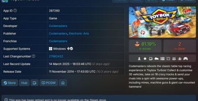 Steam game library showing delisted EA and Codemasters titles