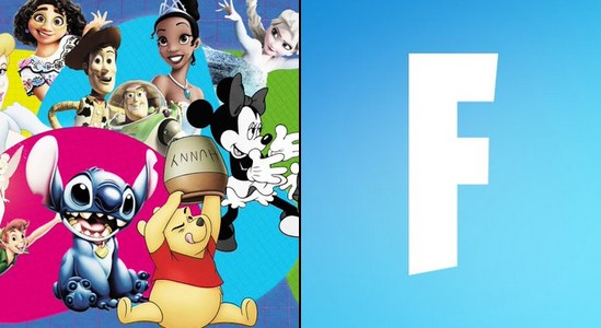 Fortnite Disney collab gameplay with custom content and in-game store
