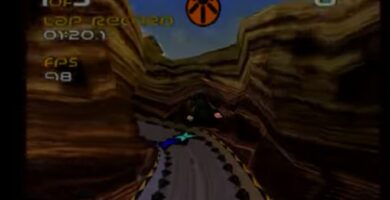 Wipeout gameplay running on Sega Dreamcast console