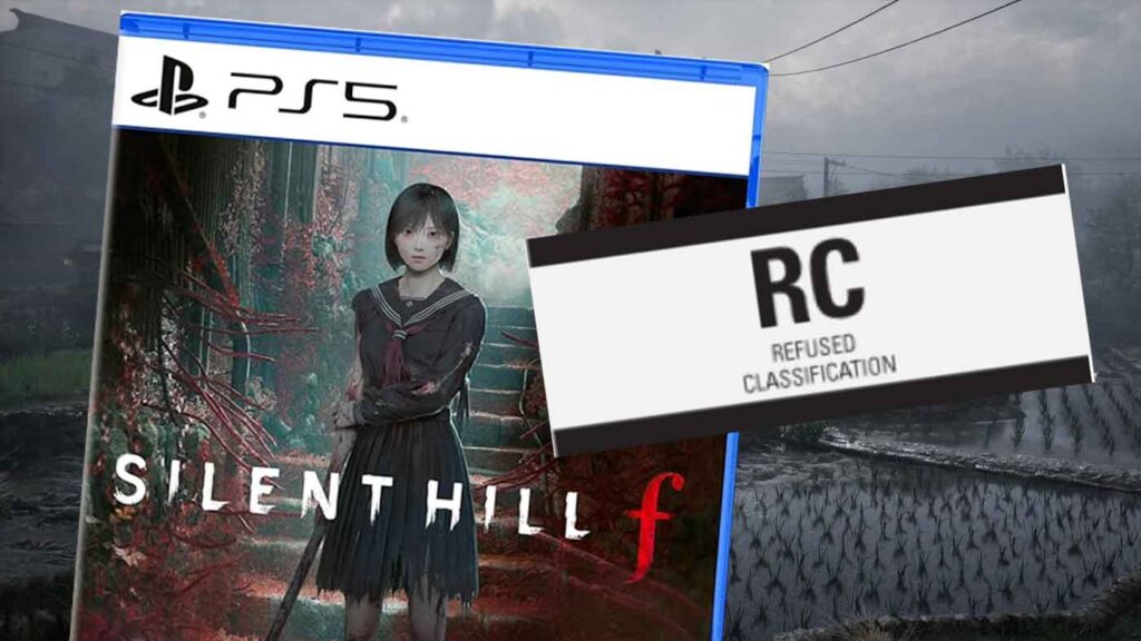Silent Hill f game cover with horror visuals and a banned stamp, symbolizing Australian classification refusal