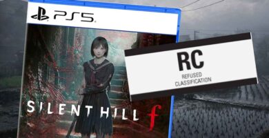Silent Hill f game cover with horror visuals and a banned stamp, symbolizing Australian classification refusal