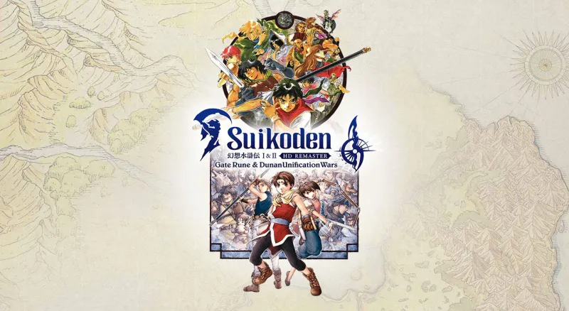 Suikoden I & II HD Remaster launch trailer showcasing enhanced visuals and gameplay improvements.