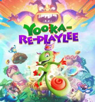 Yooka and Laylee characters in vibrant game environment