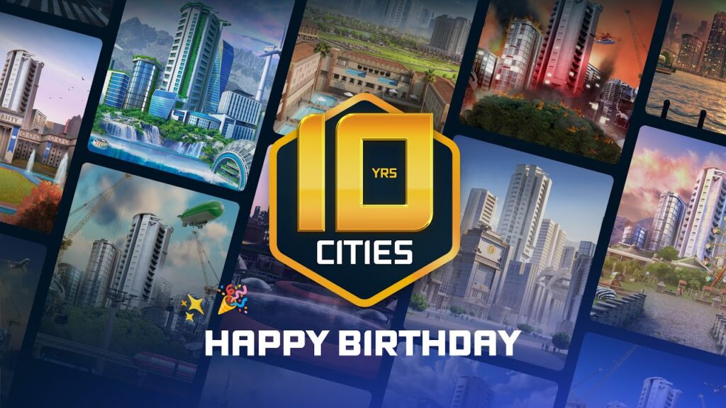 Cities: Skylines 10th Anniversary celebration with new content updates