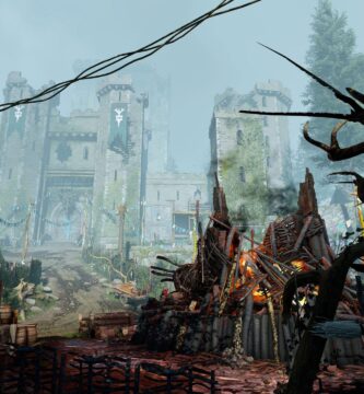 A post-apocalyptic landscape from Atomfall, showcasing gameplay elements and immersive storytelling.