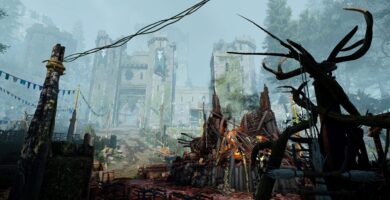 A post-apocalyptic landscape from Atomfall, showcasing gameplay elements and immersive storytelling.