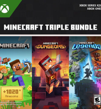 Minecraft Triple Bundle Pack leak showcasing three game covers.