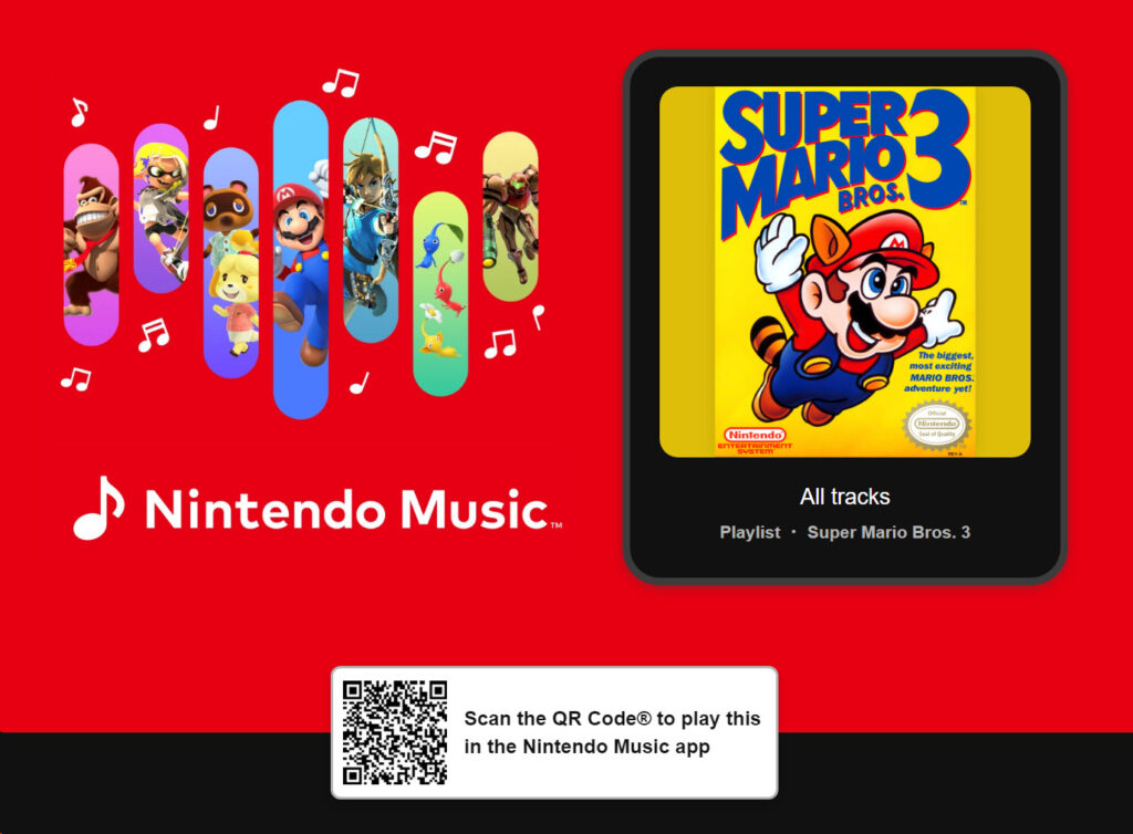 A vibrant cover of Nintendo’s new Mario Day music album featuring classic game soundtracks.