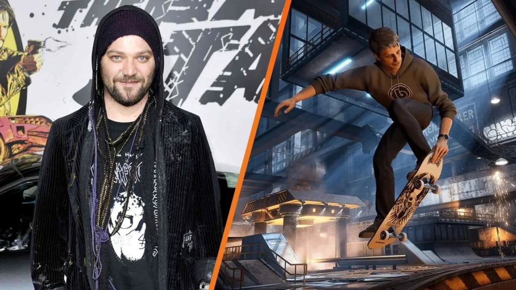 Bam Margera skateboarding in Tony Hawk’s Pro Skater series