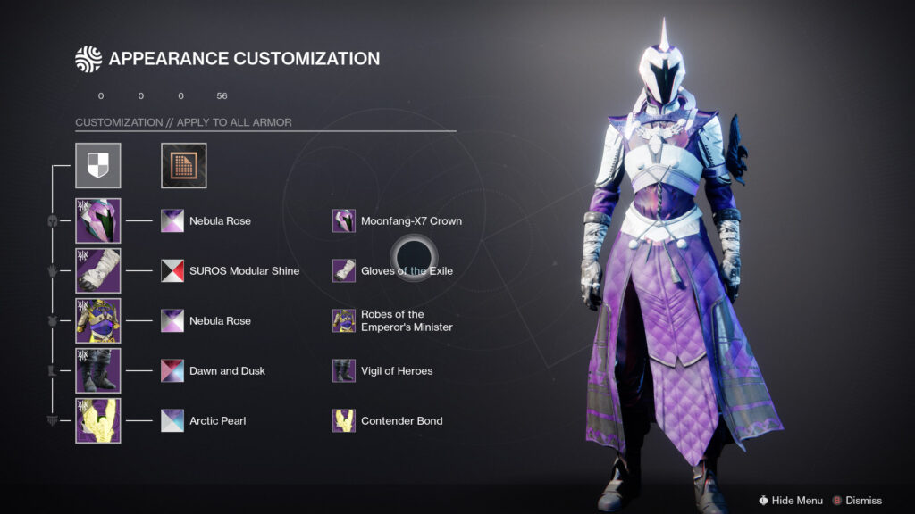 Destiny 2 with exotic weapons and armor