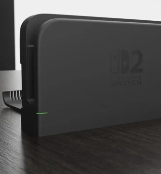 Leaked image of the Nintendo Switch 2 dock showcasing a sleek and modern design.