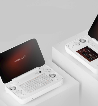 Ayaneo Flip gaming handheld with a clamshell design