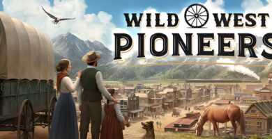 Wild West Pioneers game showing town-building in a Wild West frontier setting